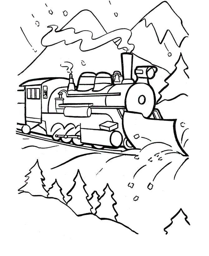 Plansa de colorat cu Polar Express 12 4